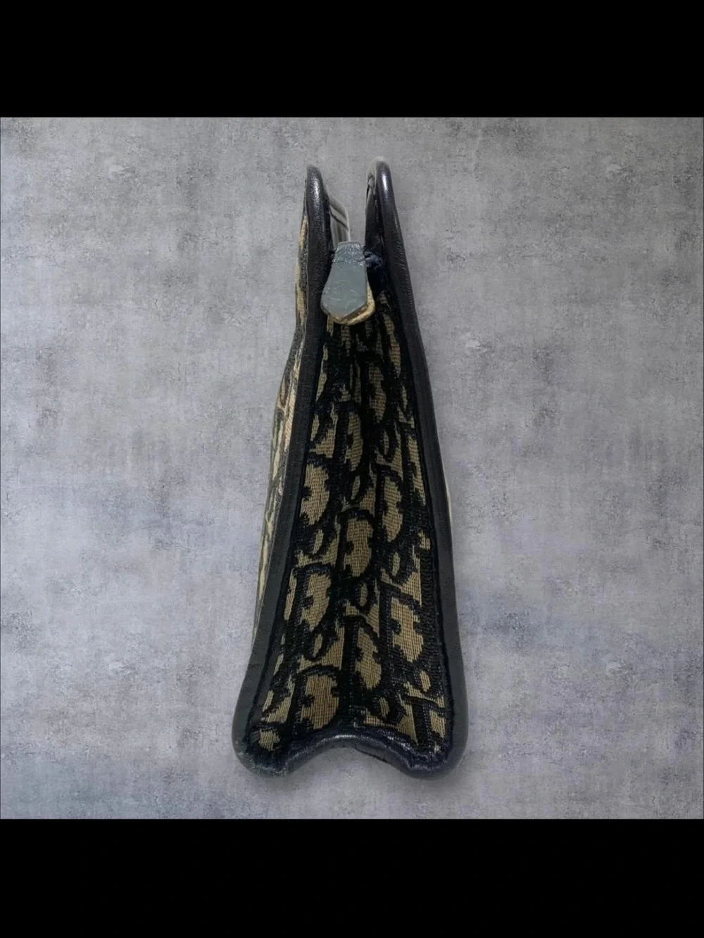 Dior Black and Tan Monogram Zip Pouch